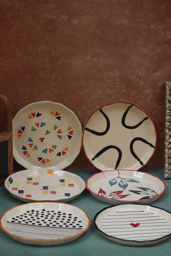 Set of 6 Floral Feast Snack Plate (for the price of 5)