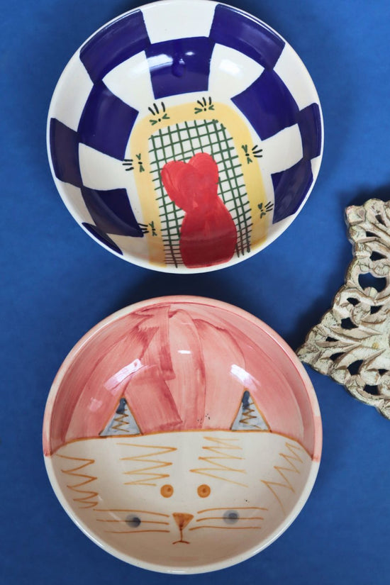 Set of 2 - Mykonos Fish & Bunny Cereal Bowl made by ceramic
