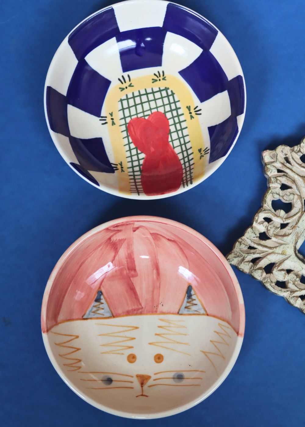 Set of 2 - Mykonos Fish & Bunny Cereal Bowl made by ceramic