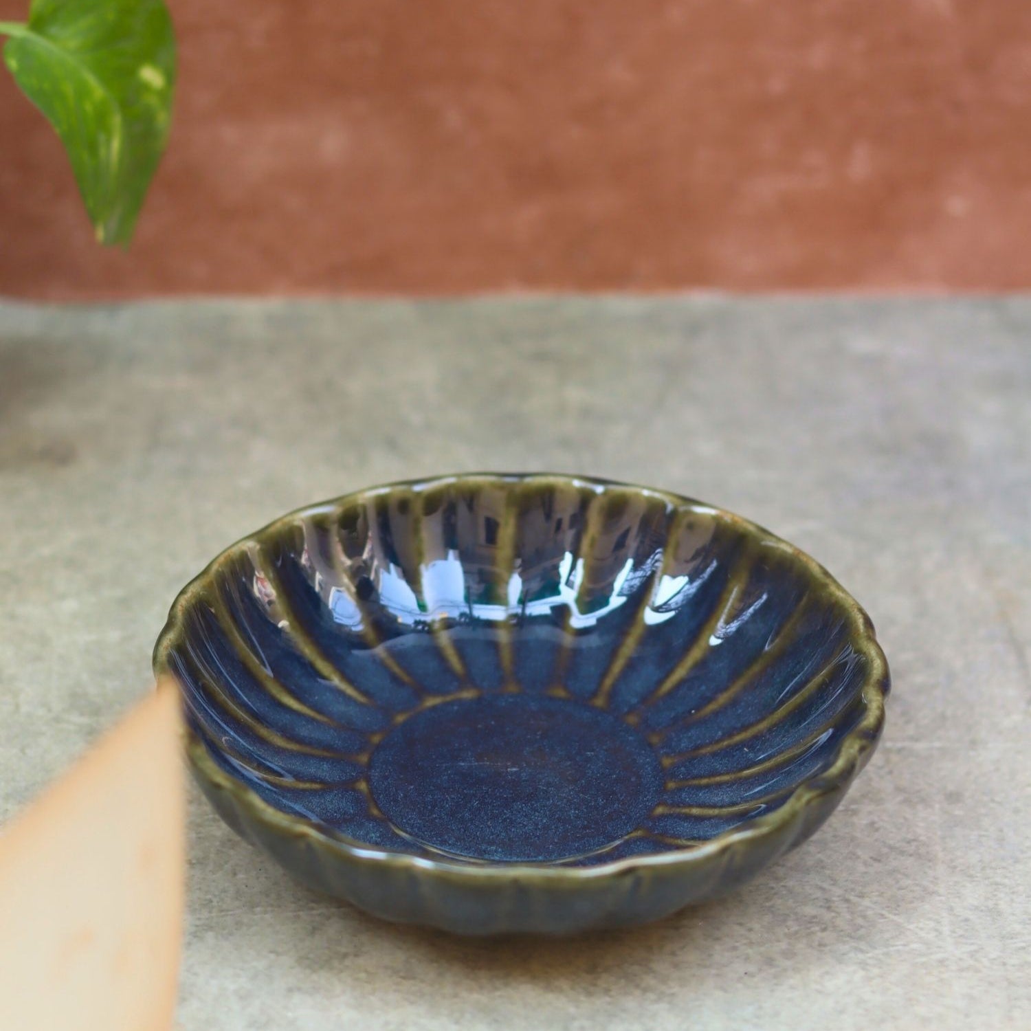 Handmade Blossom Bowl - Blue