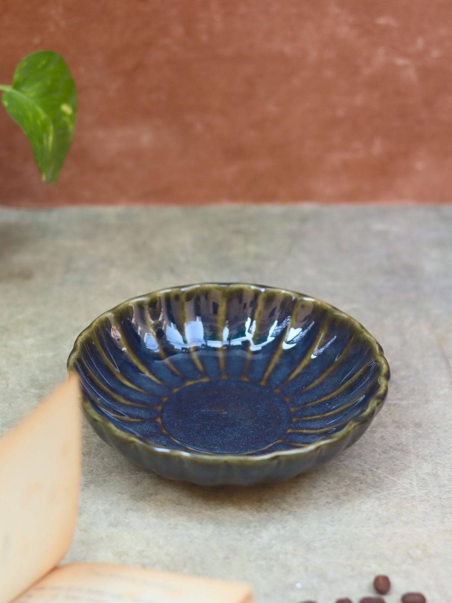 Handmade Blossom Bowl - Blue