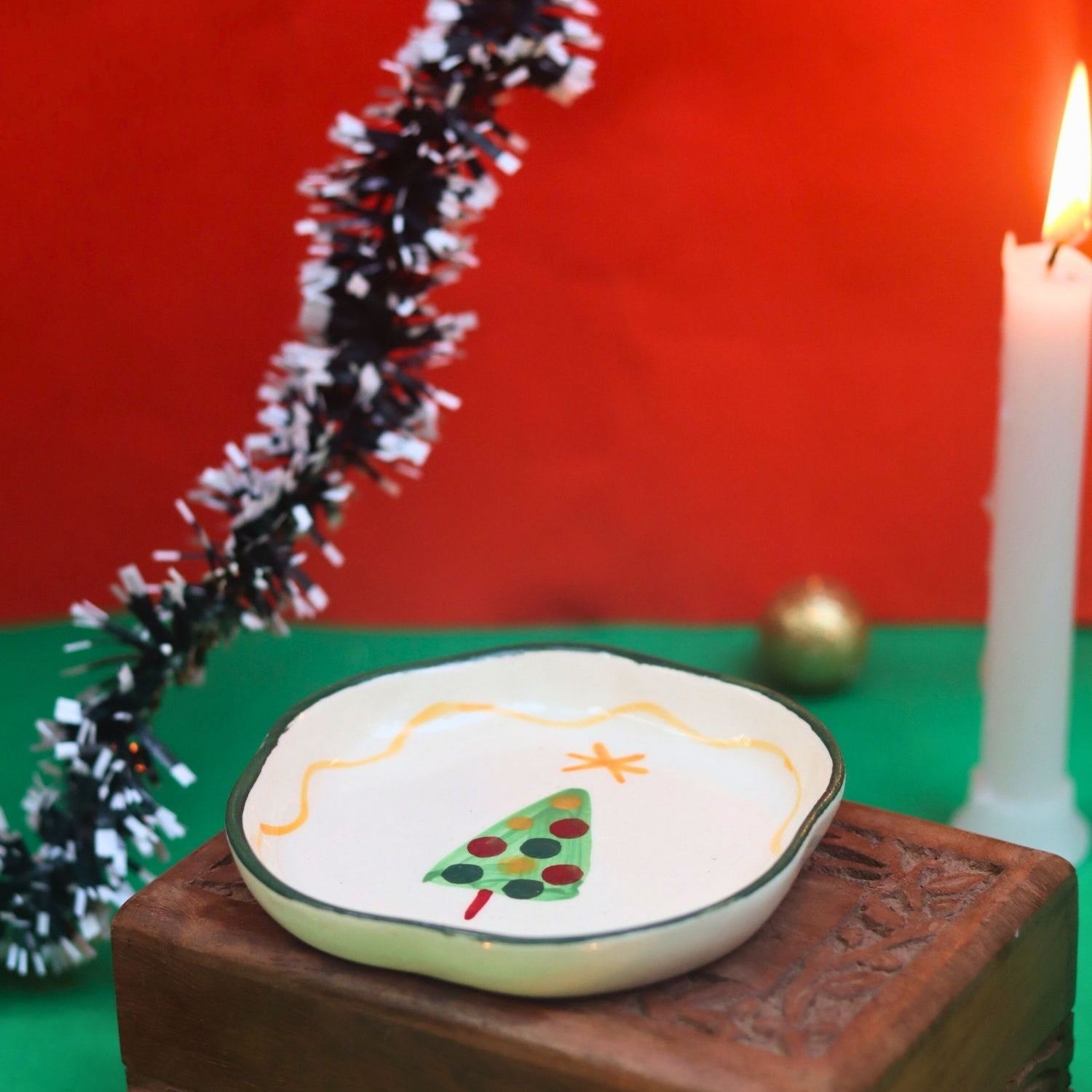 Lead free The Xmas Dessert Plate