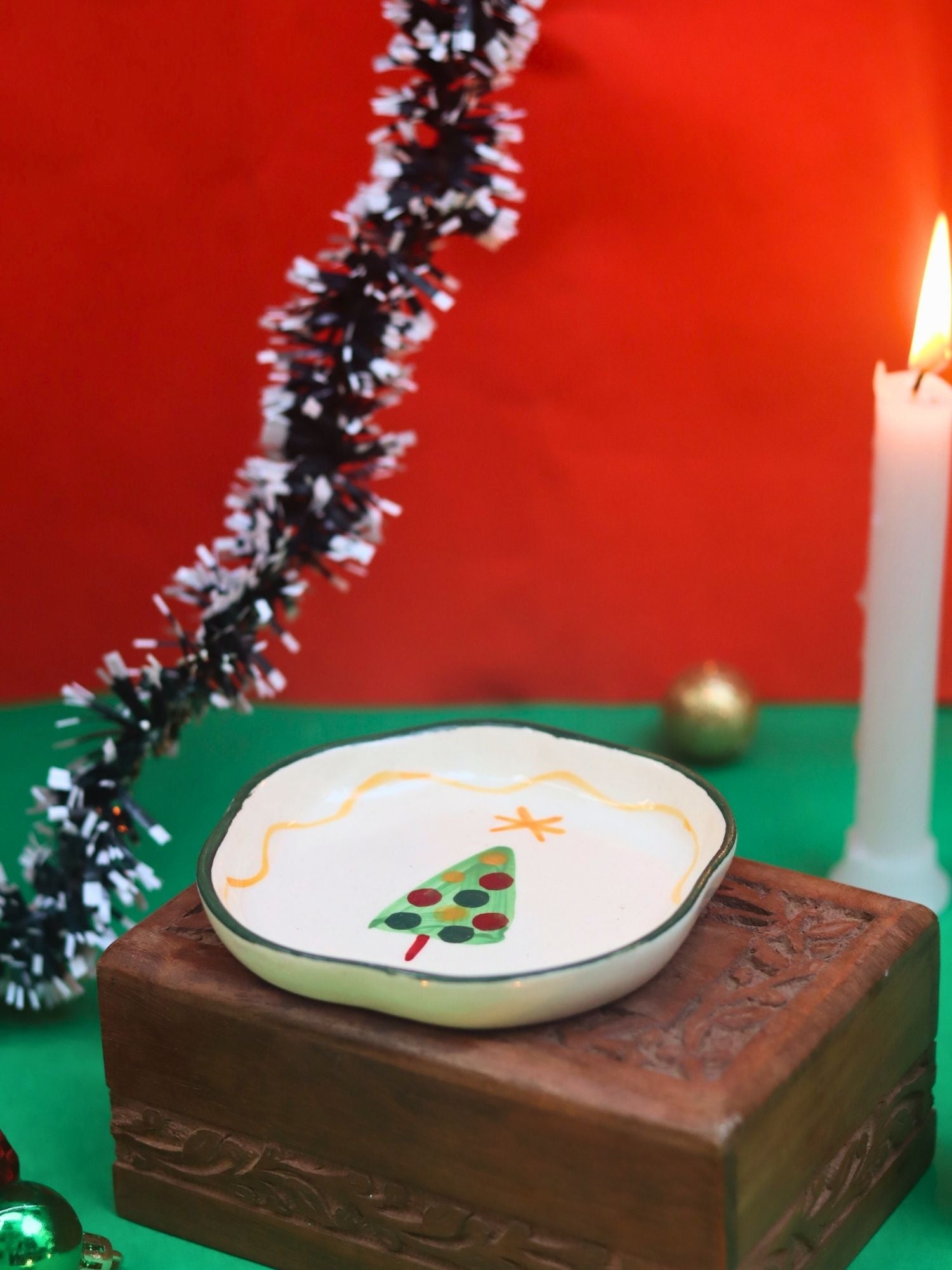 Lead free The Xmas Dessert Plate