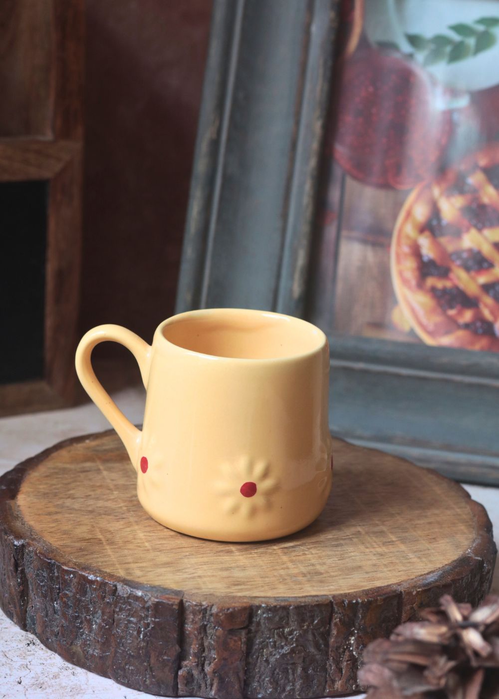 Handmade Yellow Lily Mug