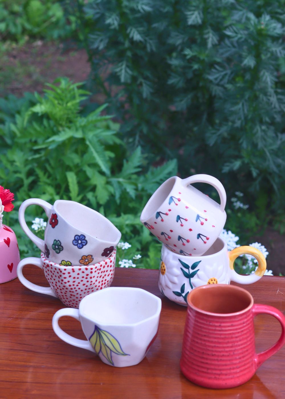 Set of 6 Blissful Brew Mugs (for the price of 5) made by ceramic