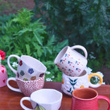 Set of 6 Blissful Brew Mugs (for the price of 5) made by ceramic