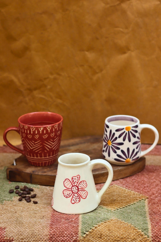 Set of 3 - Warm Moments Mugs combo made by ceramic