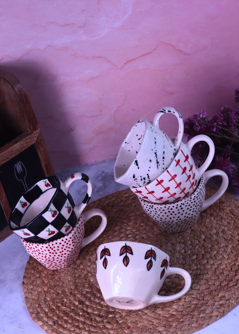 Set of 6 Handmade Mugs (for the price of 5) made by ceramic