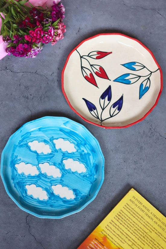 Handmade Petals & Cloud Snack Plates