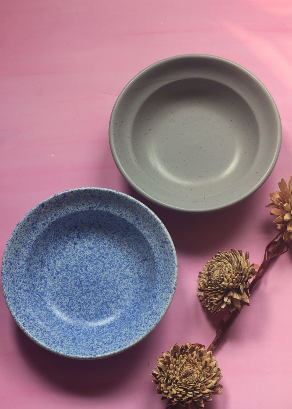 Grey & Speckled Pasta Plates - Set of 2 made by ceramic