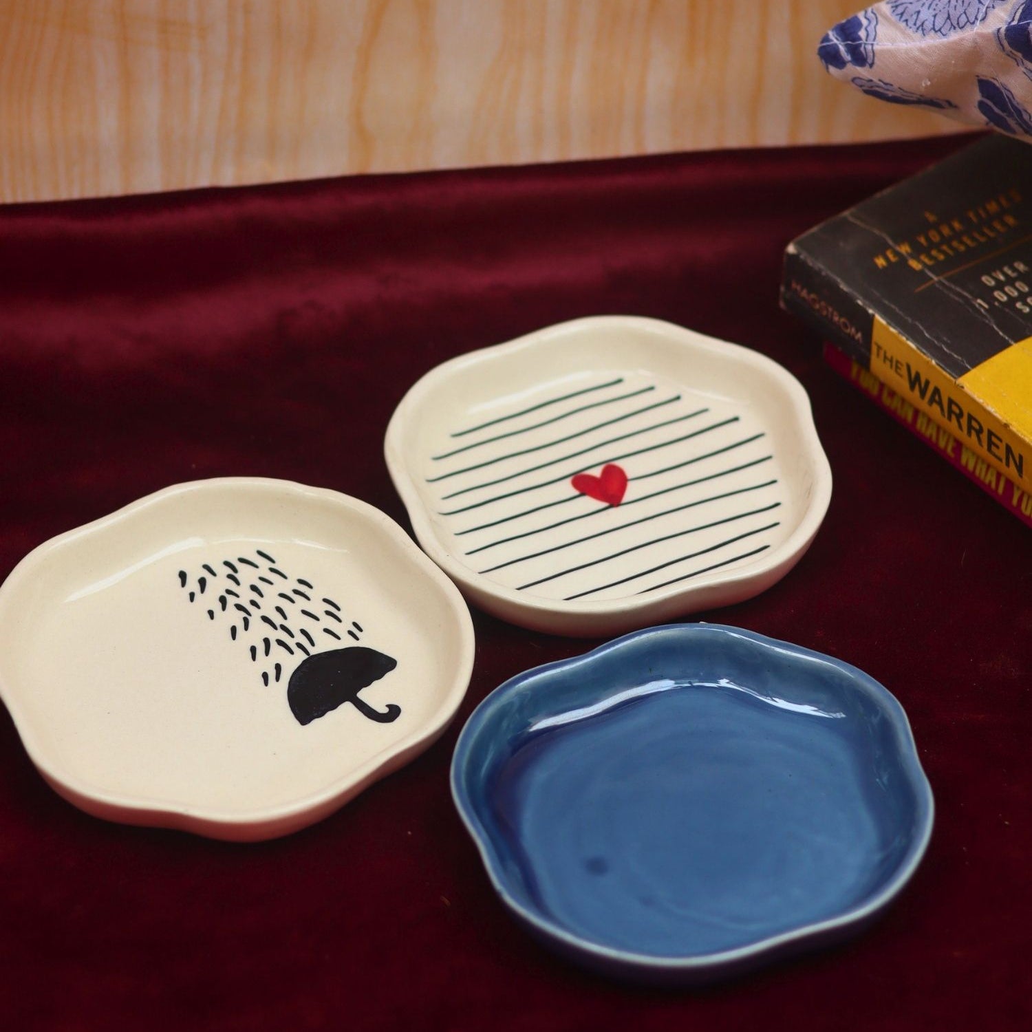 handmade Set of 3 - Mini Treats dessert plate