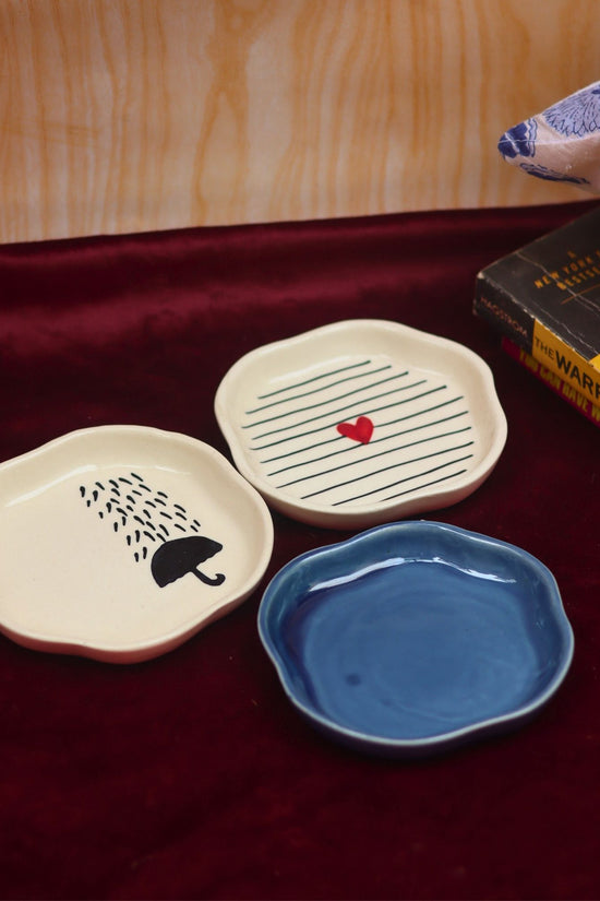 handmade Set of 3 - Mini Treats dessert plate