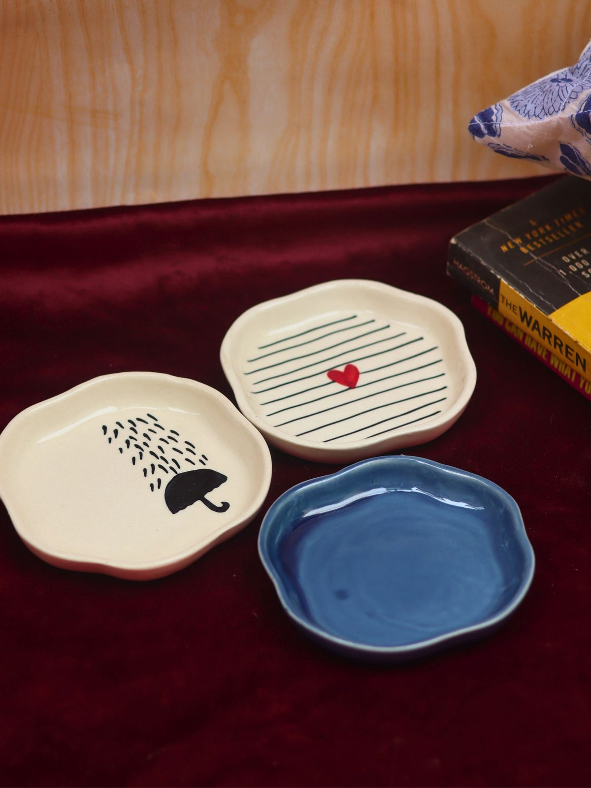 handmade Set of 3 - Mini Treats dessert plate