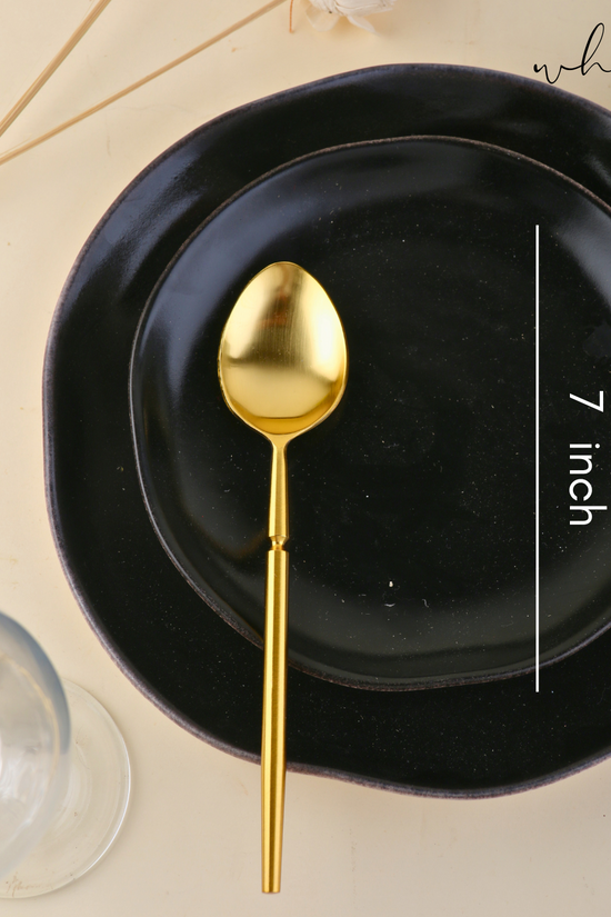 Golden brass dinner spoon height 