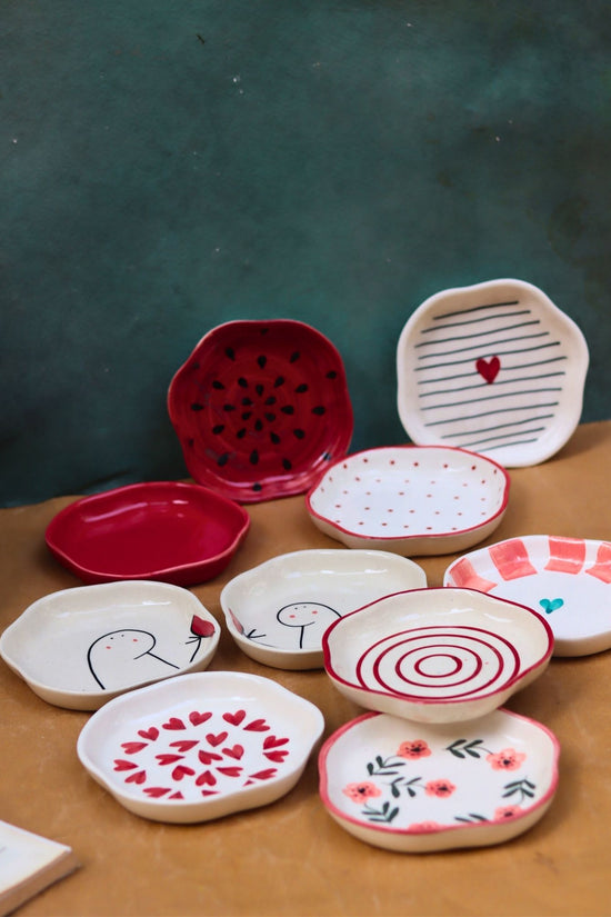 Set of 10 Bite Bliss handmade dessert plate (for the price of 7)