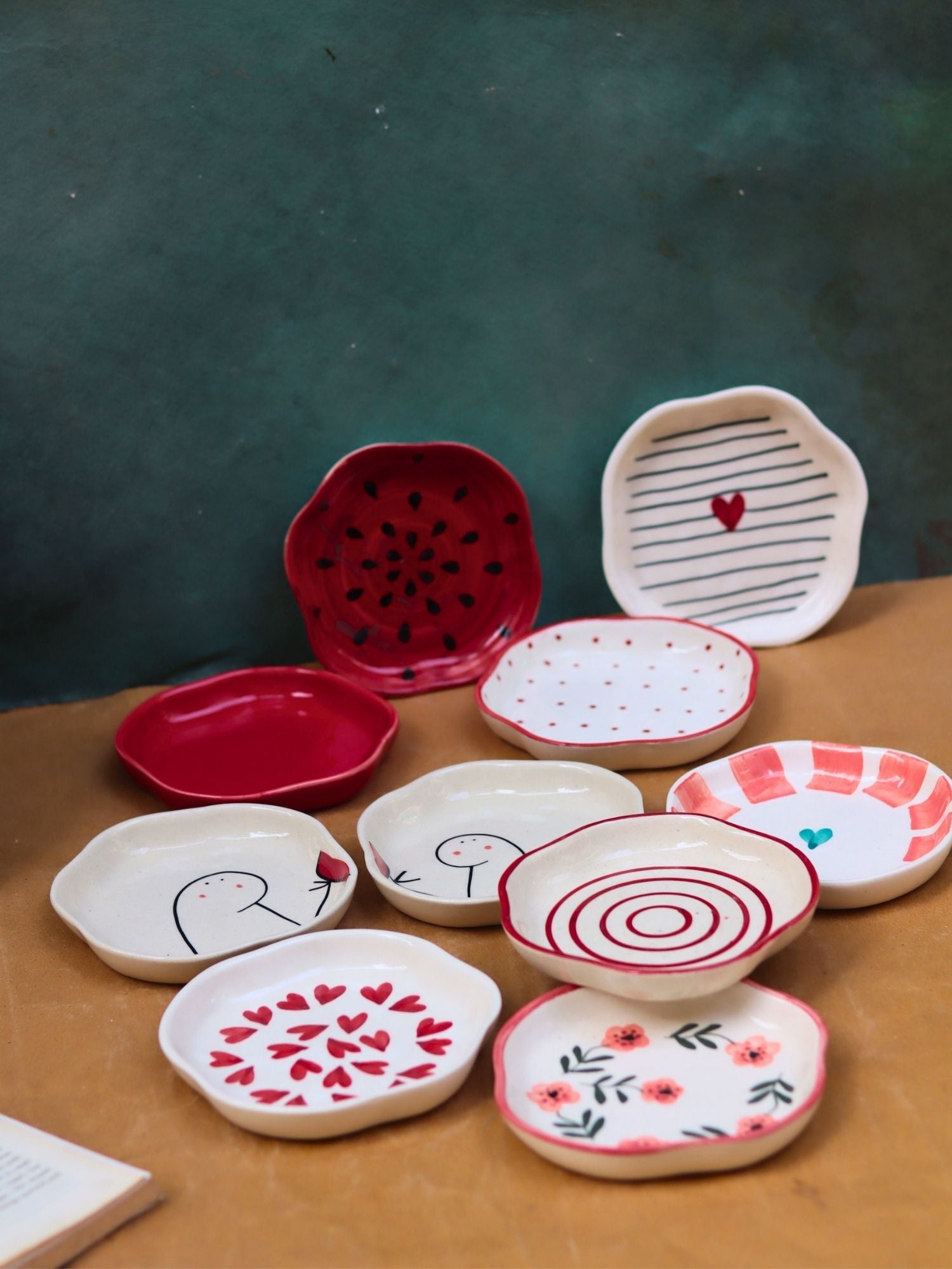 Set of 10 Bite Bliss handmade dessert plate (for the price of 7)