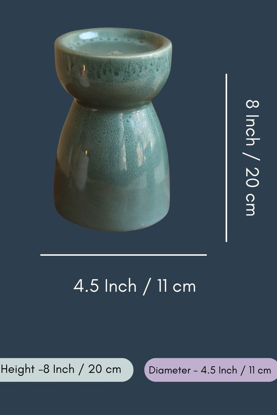 Green Pillar Candle Holder - Large