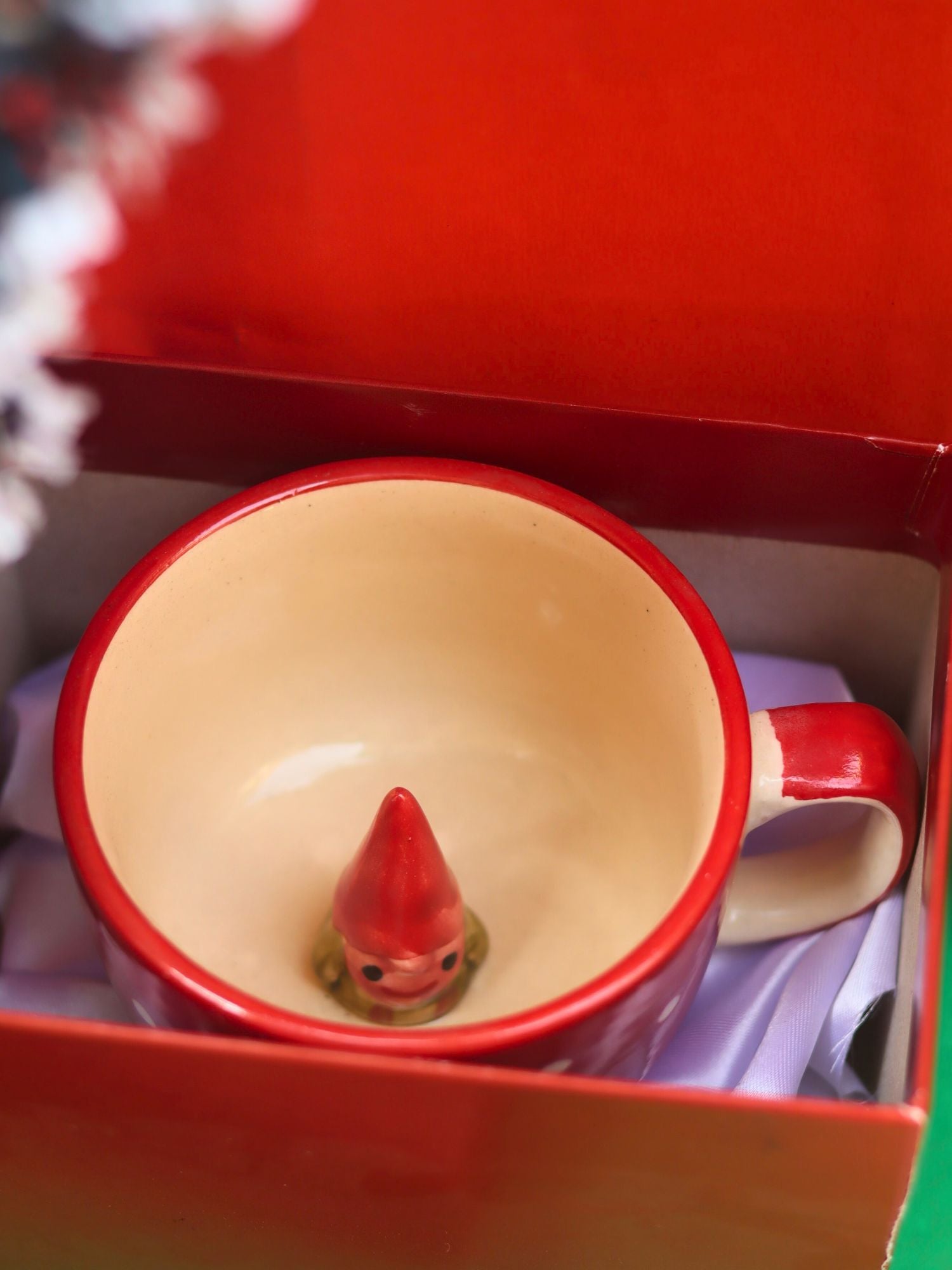 Santa Mug in a Gift Box handmade in India