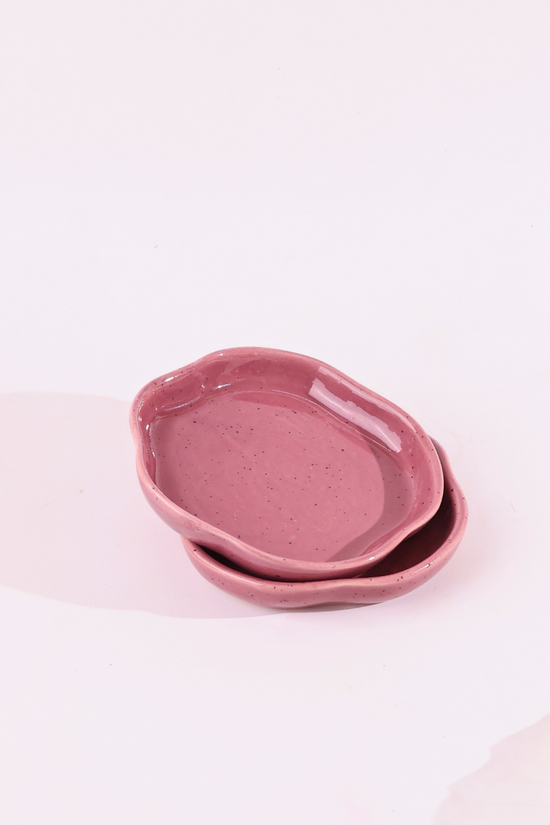 Handcrafted dessert plates 