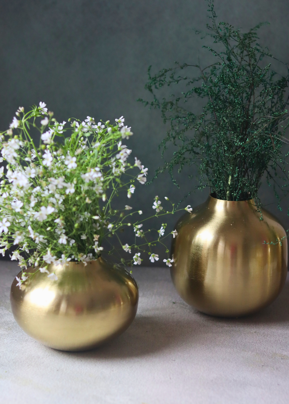 Handmade brass golden vases 