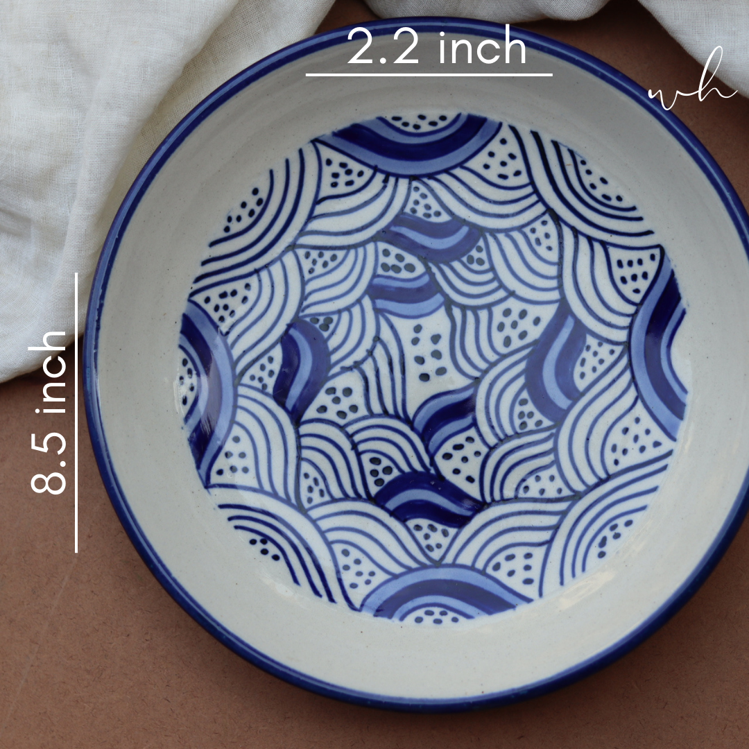 Waves pasta plate height & breadth