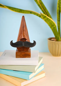 handmade moustache specs stand 