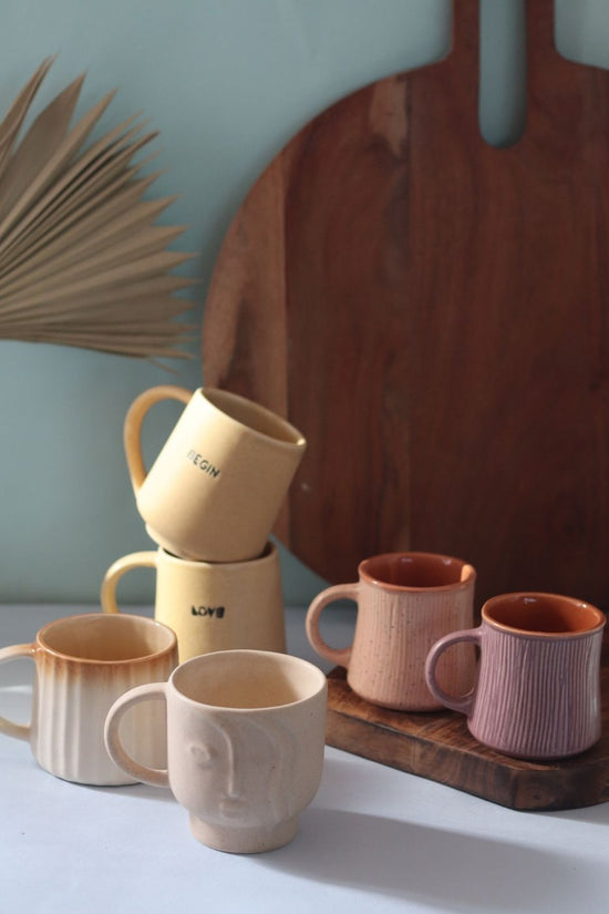 Handmade Set of 6 Cozy Moment Mugs (for the price of 5)