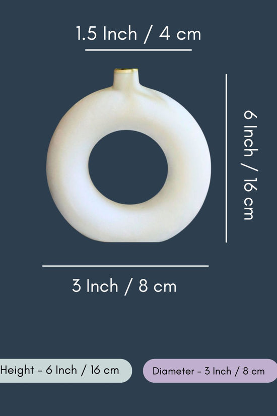 Mini Donut Vase - Light Blue