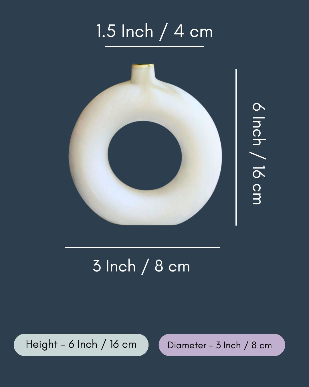 Mini Donut Vase - Light Blue
