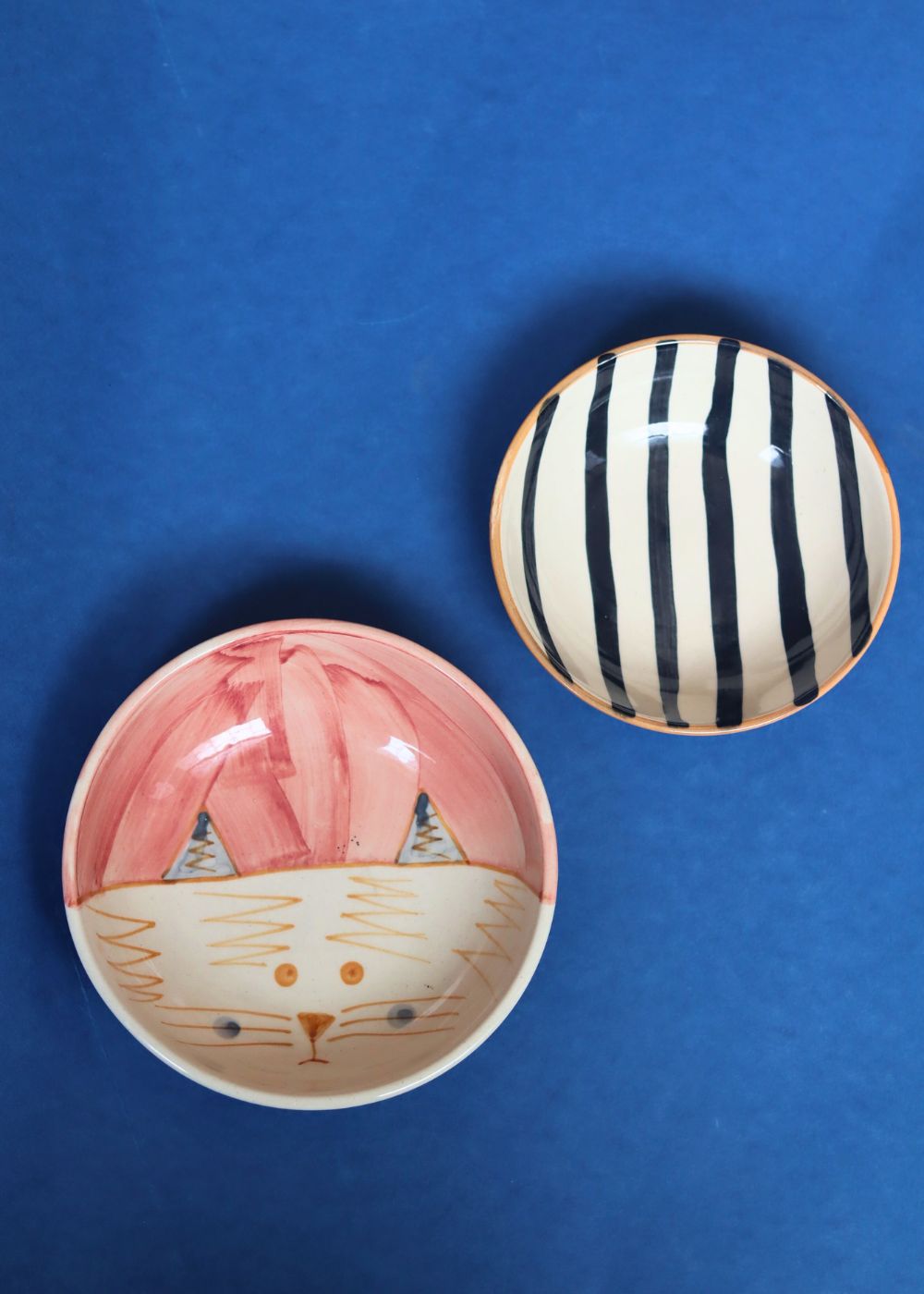 handmade Set of 2 - Zebra & Bunny Cereal Bowl