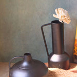 black handle & tall vase set of 2 combo