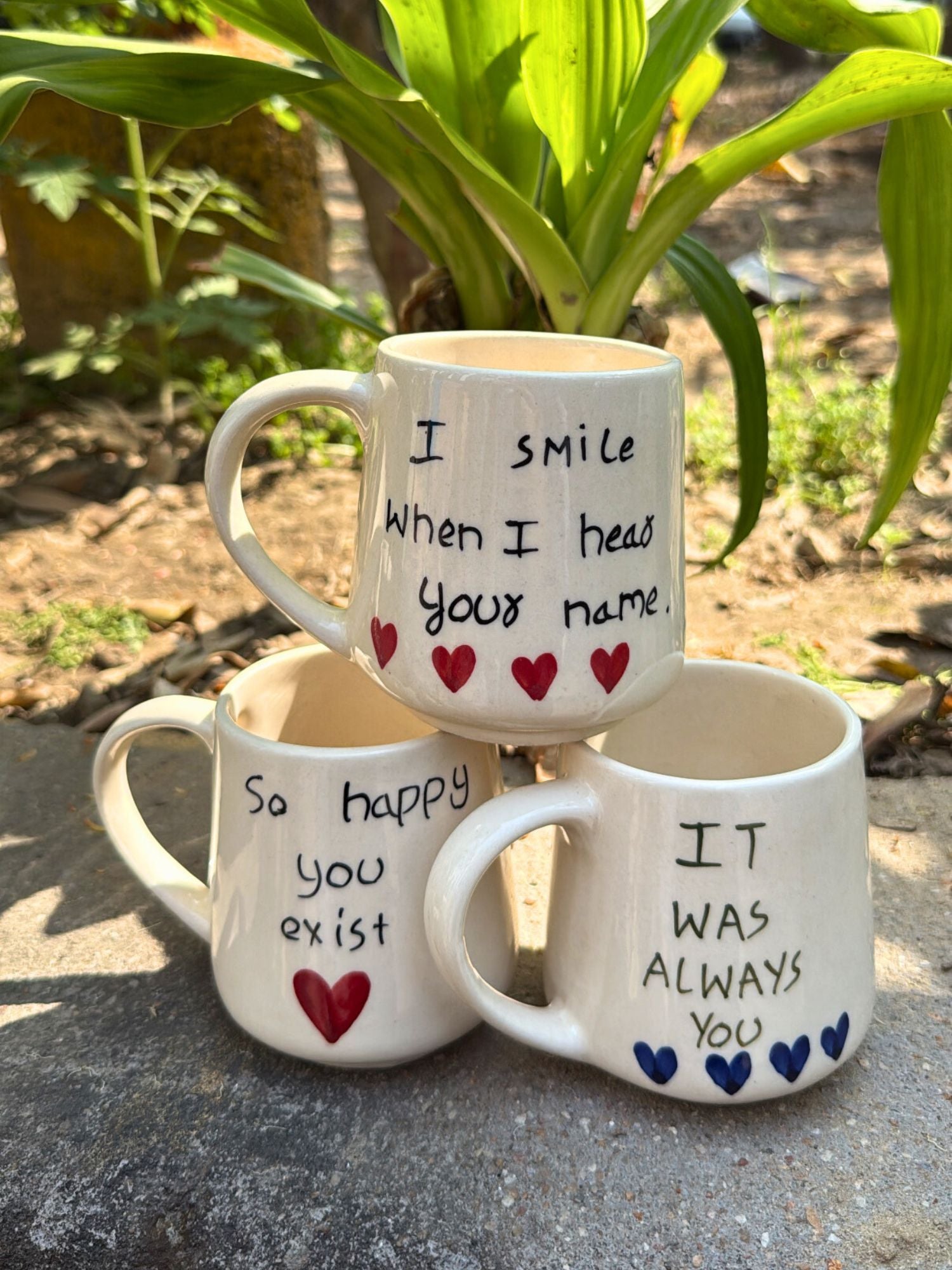 Set of 3 - Couple Coffee Mugs combo with premium quality material