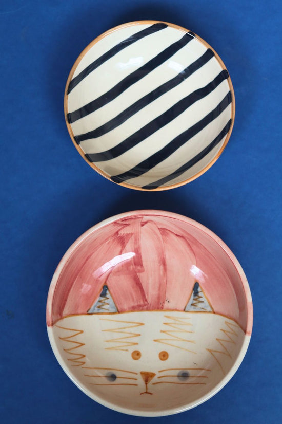 Set of 2 - Zebra & Bunny Cereal Bowl made by ceramic