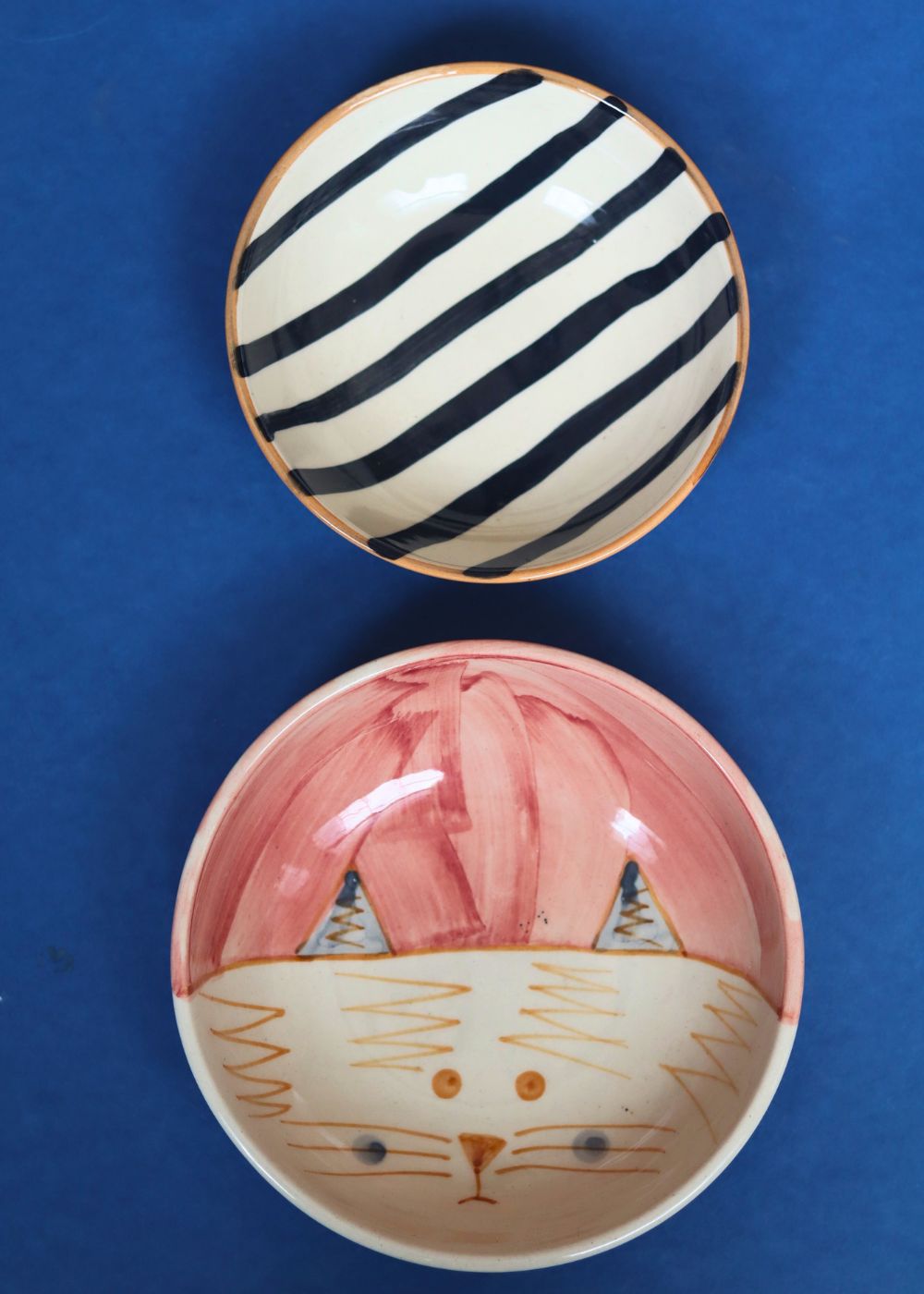 Set of 2 - Zebra & Bunny Cereal Bowl made by ceramic