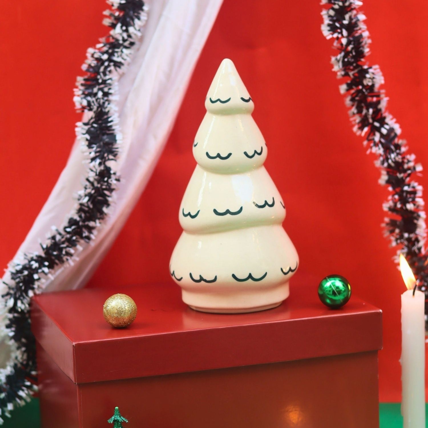 Lead free Snow White Christmas tree in a Gift Box