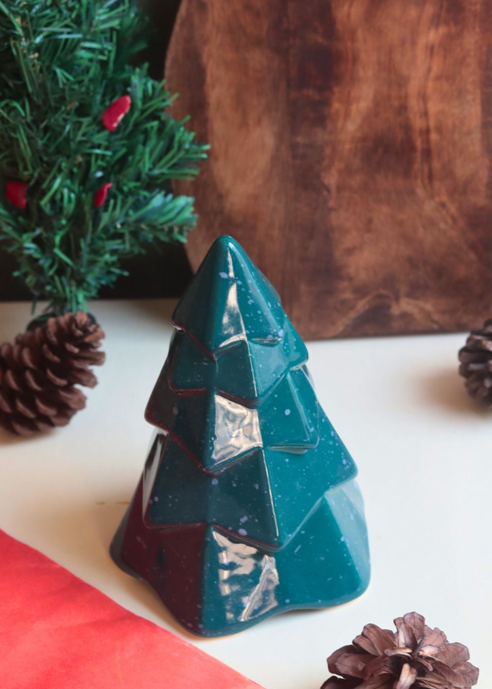 Green Conical Christmas Tree made by ceramic