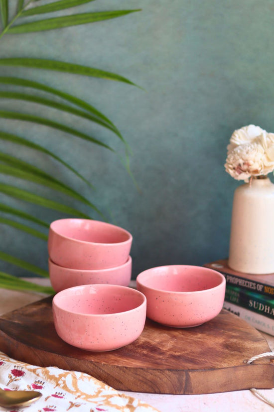 Set of 4 - Rosy Pink Katori with premium quality material