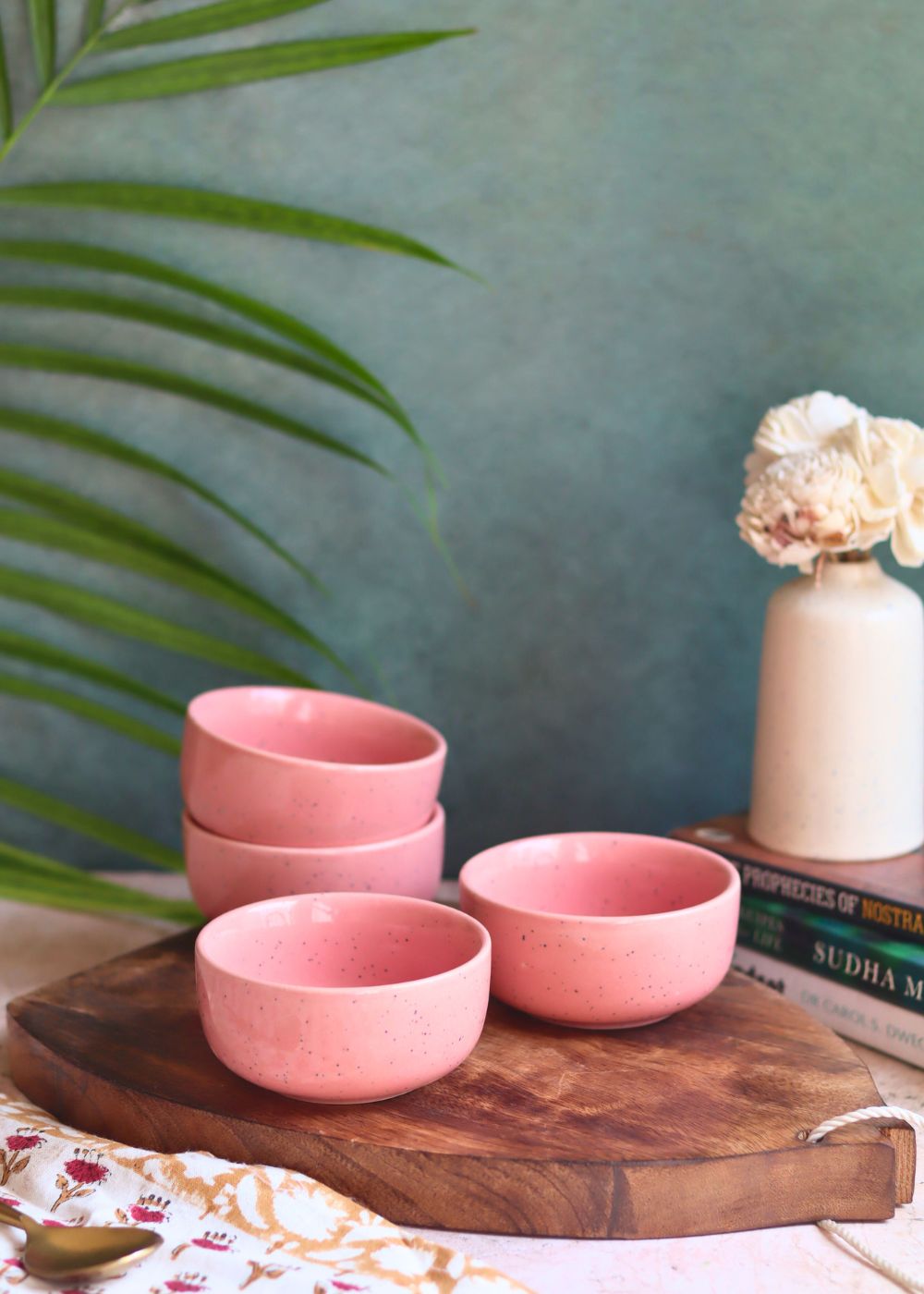 Set of 4 - Rosy Pink Katori with premium quality material
