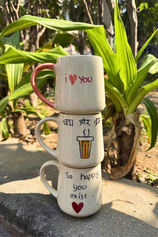 Set of 3 - Basic Brew Mugs combo made by ceramic