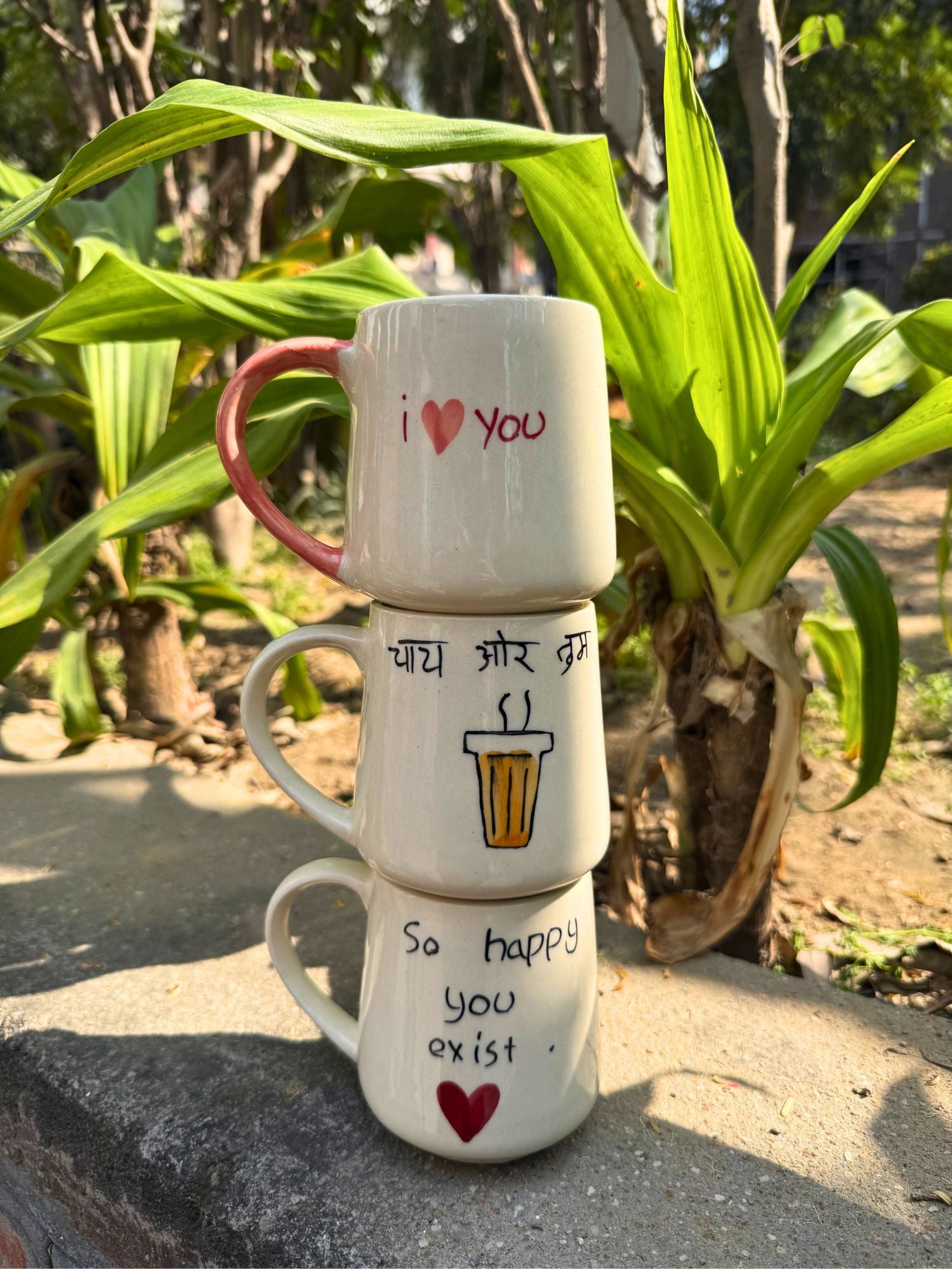 Set of 3 - Basic Brew Mugs combo made by ceramic