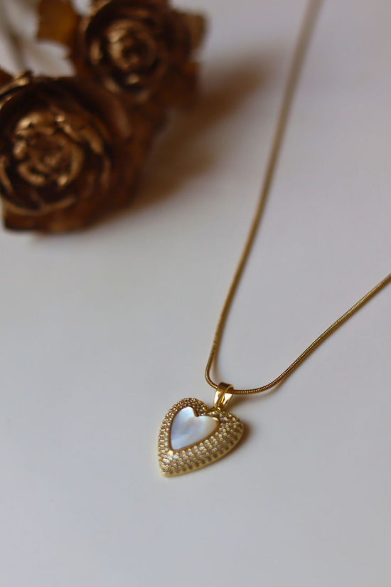 Pearly Heart Necklace handmade in India