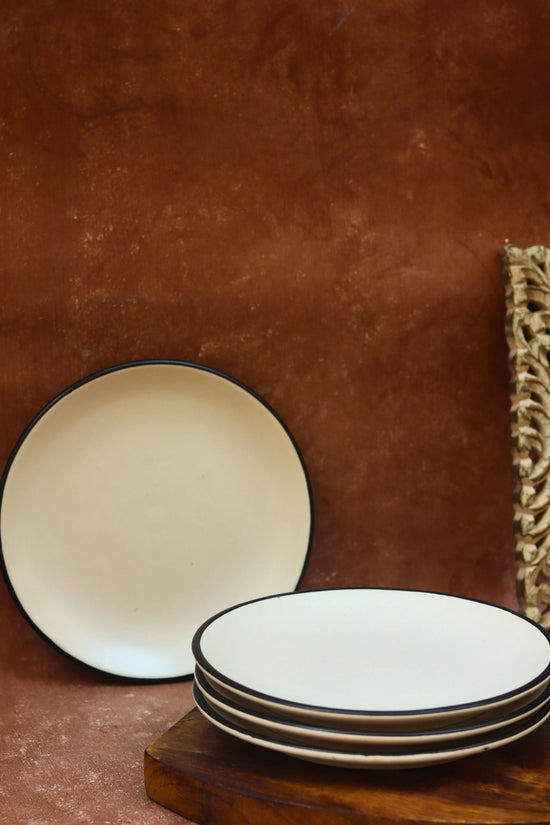 Set of 4 - Basic White Dinner Plate with premium quality material