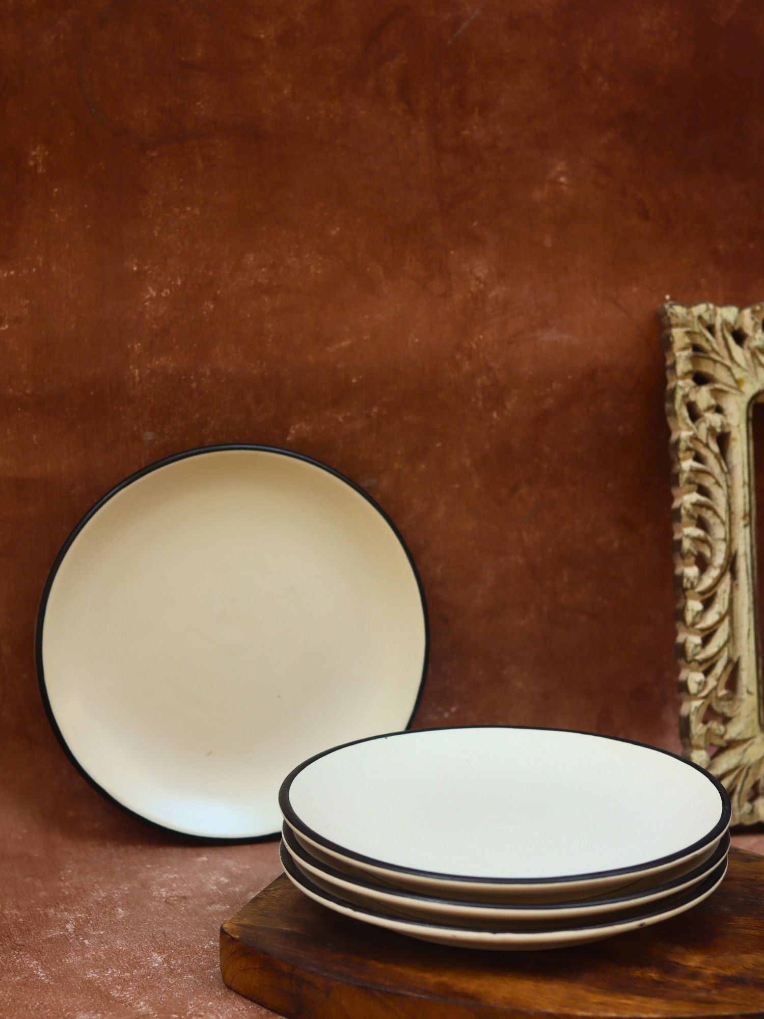 Set of 4 - Basic White Dinner Plate with premium quality material