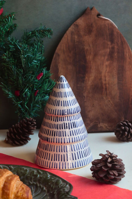 Handmade Blue Lined Christmas Tree