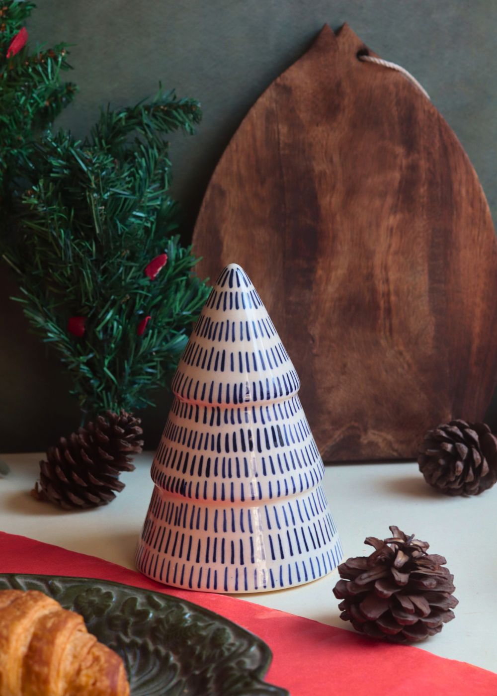 Handmade Blue Lined Christmas Tree
