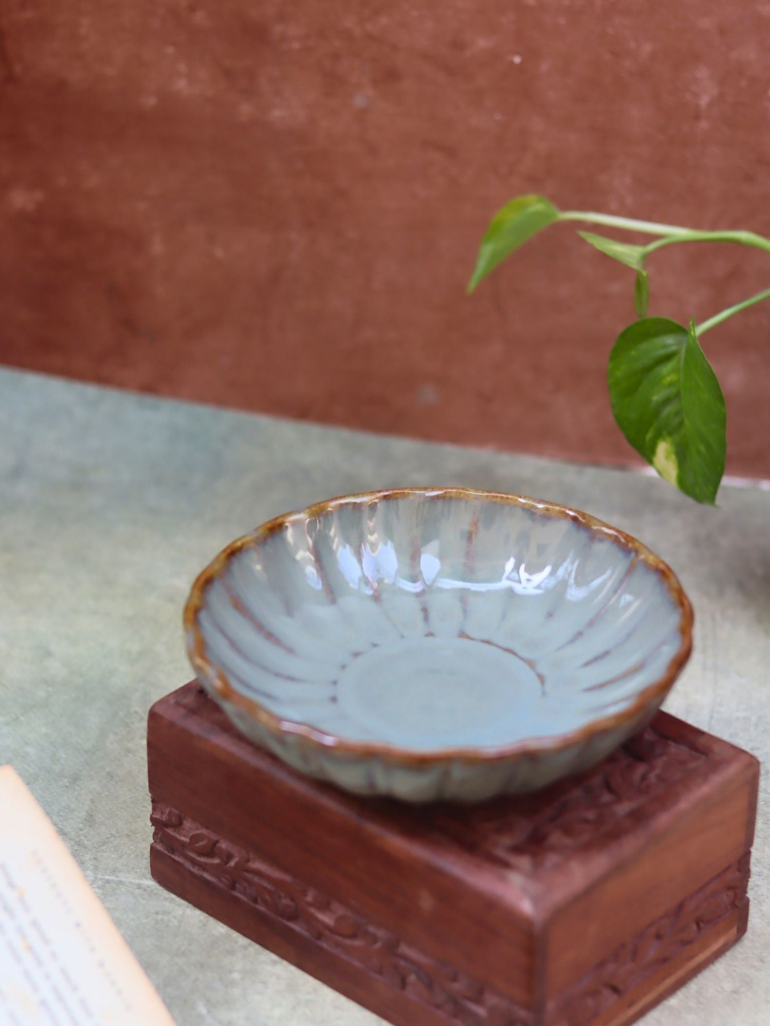 Blossom Bowl - Green handmade in India