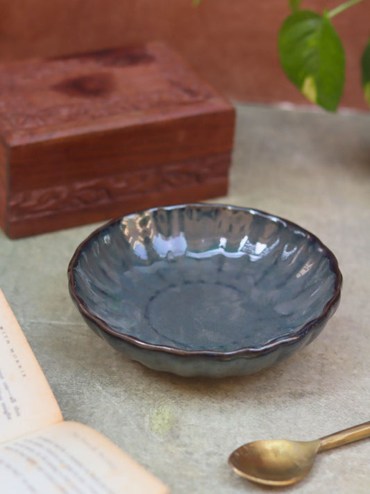 Handmade Blossom Bowl - Grey
