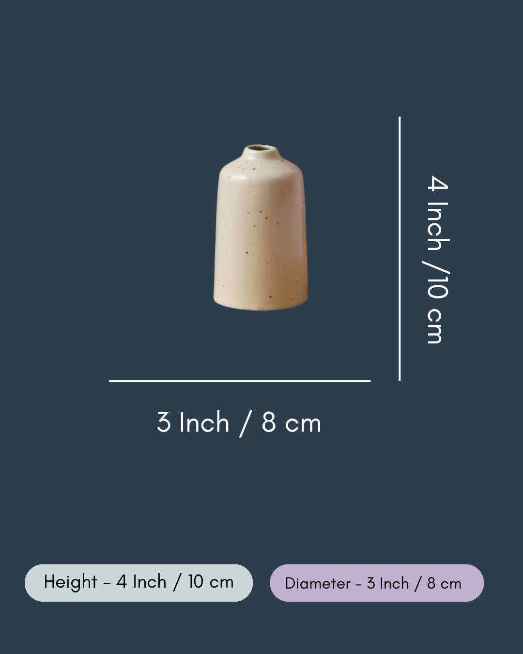 Cream Bud Vase - Tall