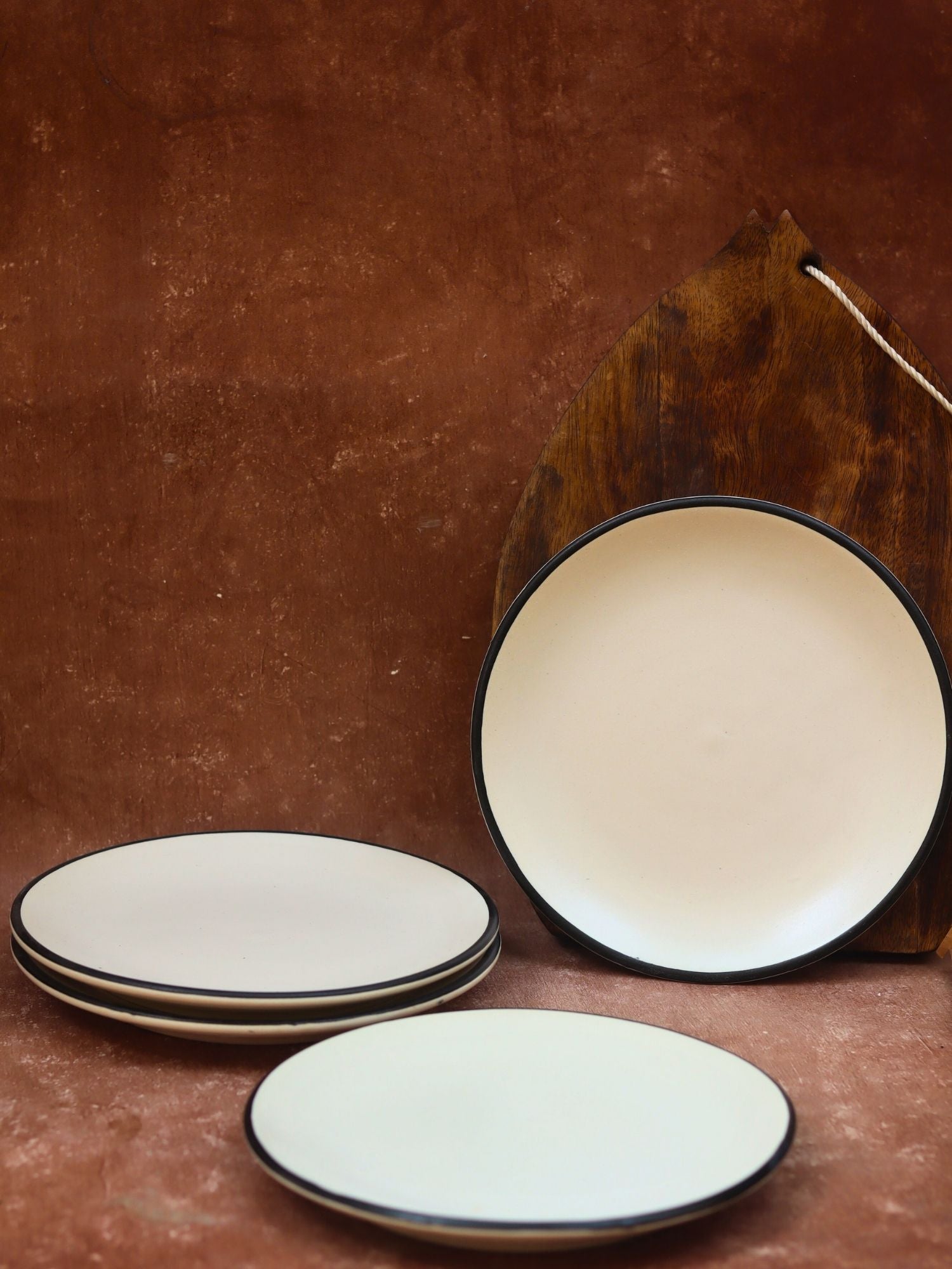 Handmade Set of 4 - Basic White Dinner Plate