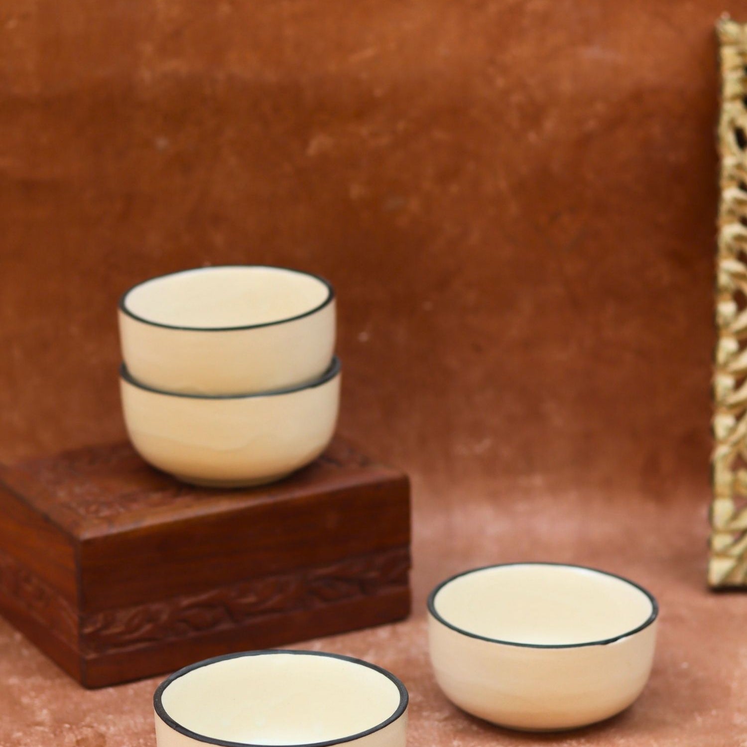 Handmade Set of 4 - Basic White Katori